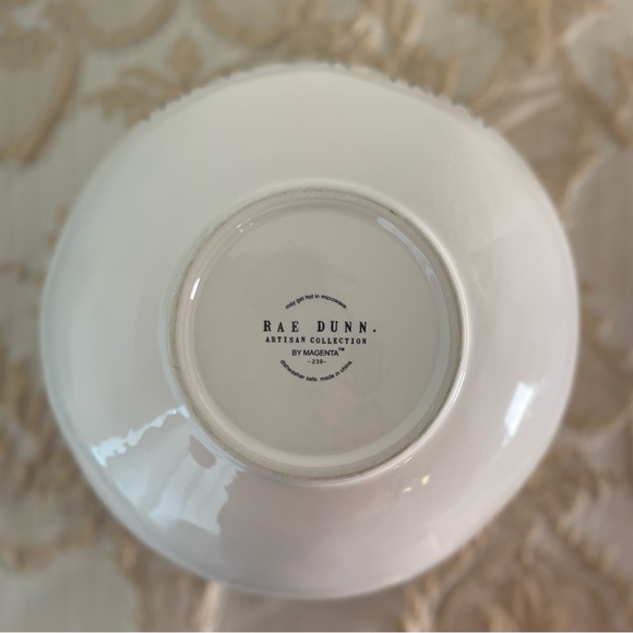 Rae Dunn Magenta Artisal Halloween Trick or Treat Bowl White + Orange Bowl - Picture 3 of 3